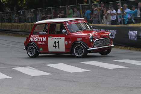 Flemming Jørgensen i sin Austin Cooper S
(Foto: Motorsporten.dk)
